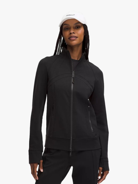 Lululemon Define Track Jacket Luon and matching pants on model